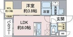 THE 9TH RESIDENCE SAKAE SIDE(1LDK/3階)の間取り写真