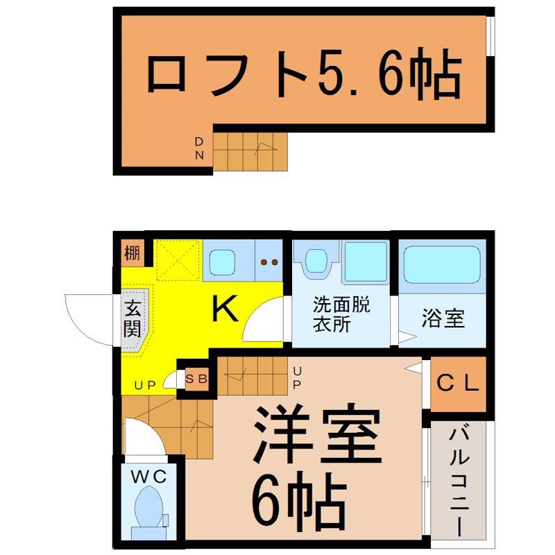 ブランドハウス城西1(1K/1階)の間取り写真