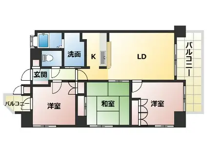 セルヴェール(3LDK/6階)の間取り写真