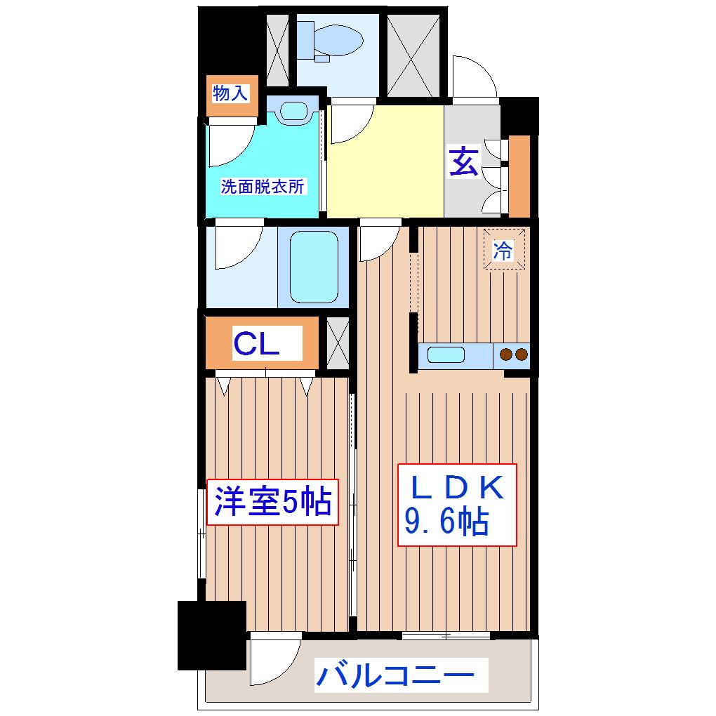 HF一番町レジデンス(1LDK/4階)の間取り写真