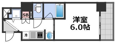 セイワパレス玉造(1K/10階)の間取り写真