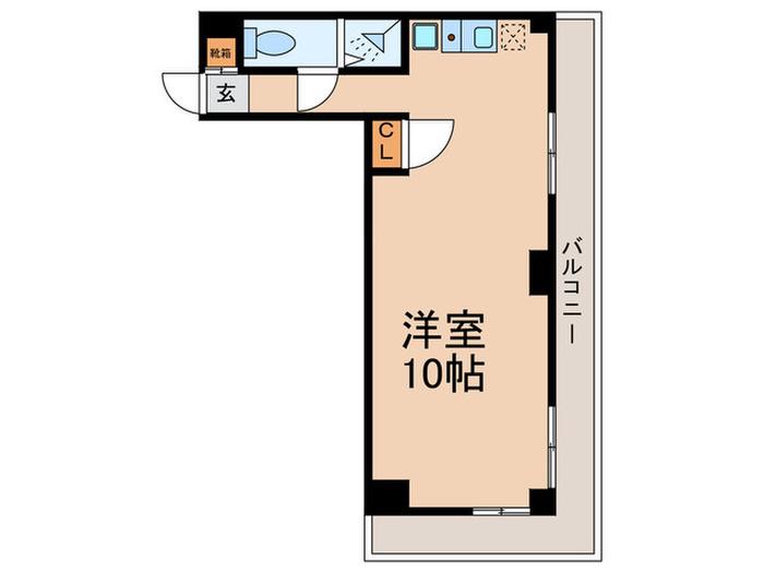 ハウザス小日向マンション(ワンルーム/2階)の間取り写真