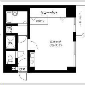 ベルビュー支倉(ワンルーム/9階)の間取り写真