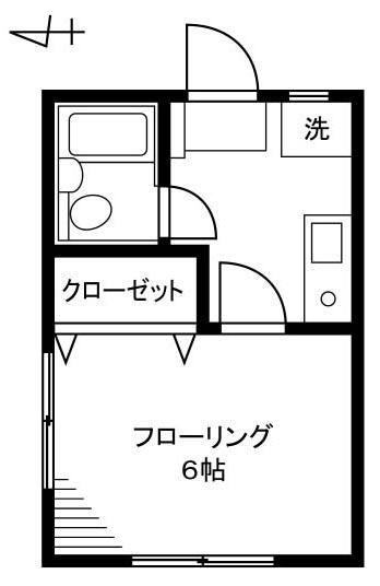 ハイムハピネス(1K/1階)の間取り写真