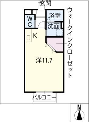 YS GARDEN(ワンルーム/2階)の間取り写真