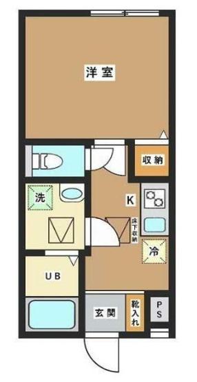 SAZANKA(1K/1階)の間取り写真