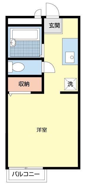 ヒルズ中野(ワンルーム/2階)の間取り写真