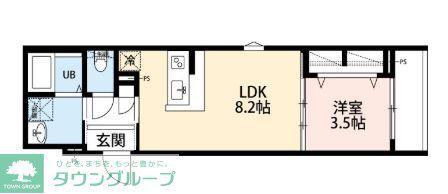 ROBOT HOME 西大宮IV(1LDK/1階)の間取り写真