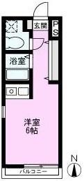 ケイハイツ南越谷(ワンルーム/1階)の間取り写真
