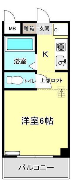 ウイングス北平野(ワンルーム/5階)の間取り写真