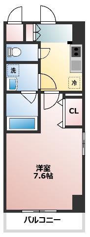 Kスマート小牧(1K/4階)の間取り写真