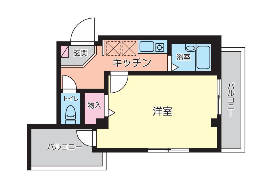 サンユーマンション(1K/2階)の間取り写真