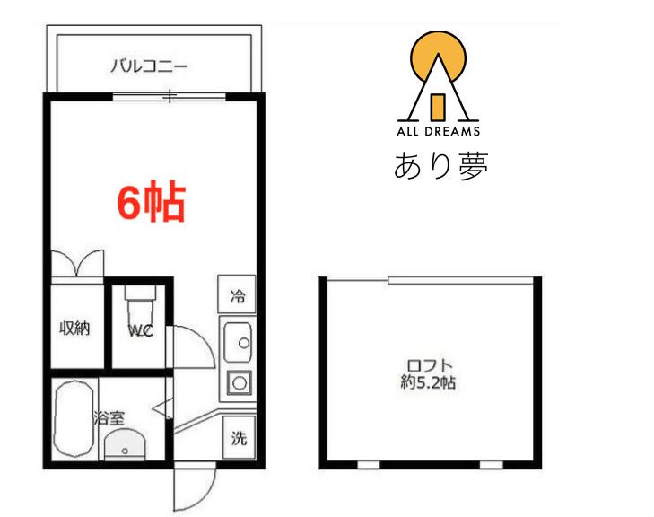 フラワリーヒル篠原台町壱番館(ワンルーム/2階)の間取り写真