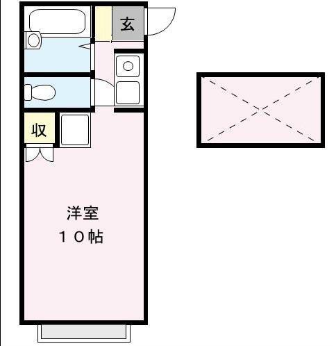 サンテラス97(ワンルーム/1階)の間取り写真