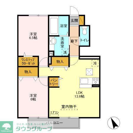 レ.セーナ(2LDK/1階)の間取り写真