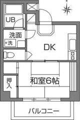 メゾンフェスタ(1DK/3階)の間取り写真