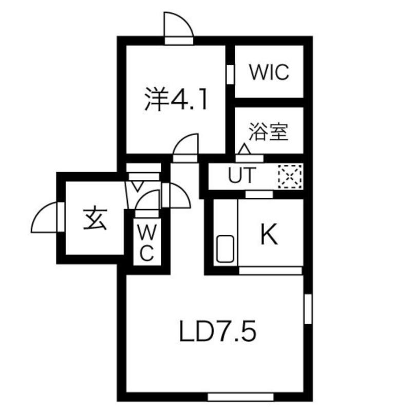 HEIMAT TOYOHIRA(1LDK/4階)の間取り写真