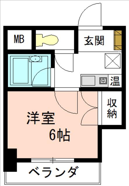 ATともえ(1K/5階)の間取り写真