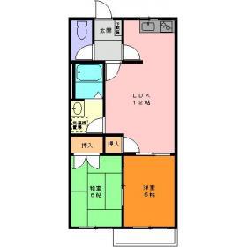レジデンス静富士見台(2LDK/2階)の間取り写真