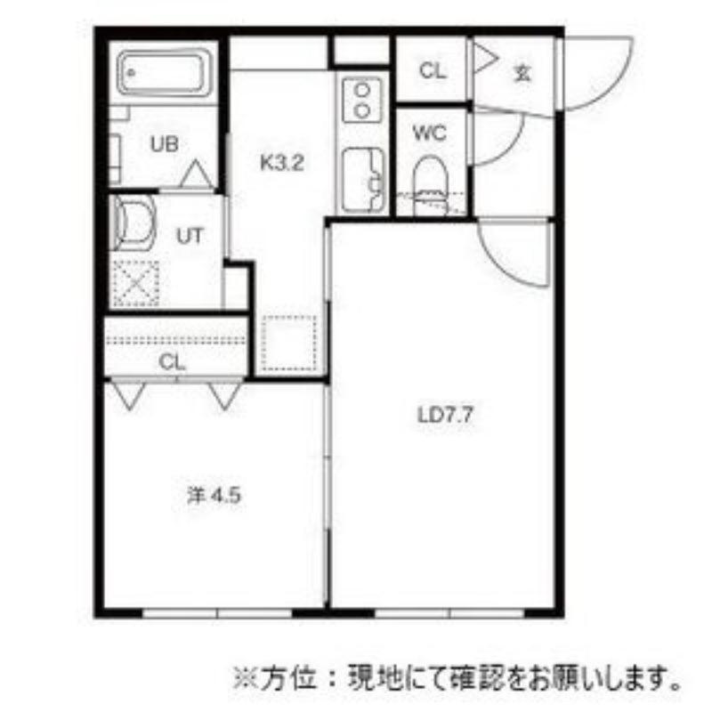 VIA LATTEA 美園(1LDK/3階)の間取り写真