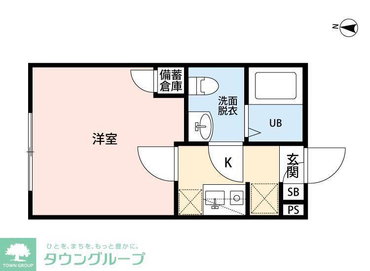 ルシエル一橋学園(1K/1階)の間取り写真