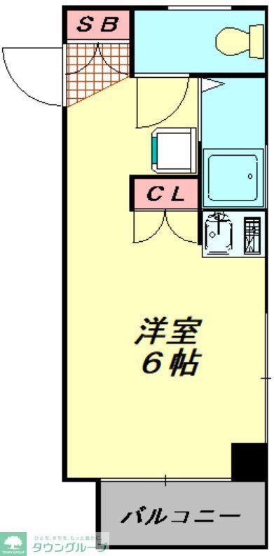 第5黒崎ビル(ワンルーム/2階)の間取り写真