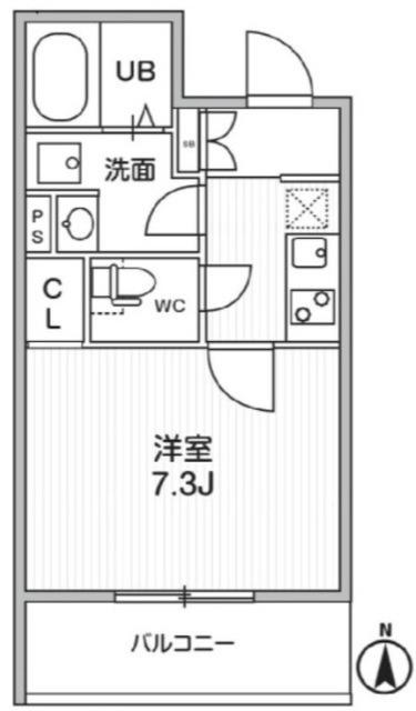 THE PALMS MUSE 新江古田(1K/2階)の間取り写真