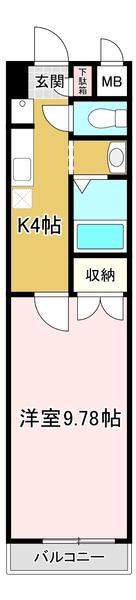 YS SQUARE(1K/2階)の間取り写真