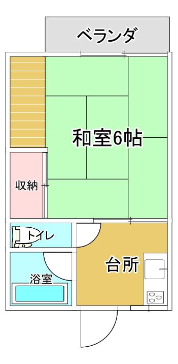 フォーブル東杜(1K/2階)の間取り写真