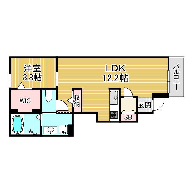 アルビコッコ(1LDK/1階)の間取り写真