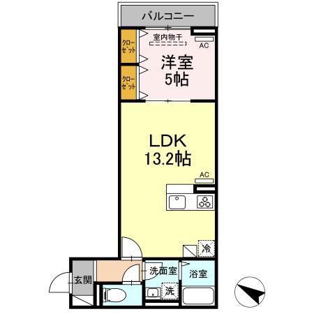 ACT下高井戸(1LDK/3階)の間取り写真