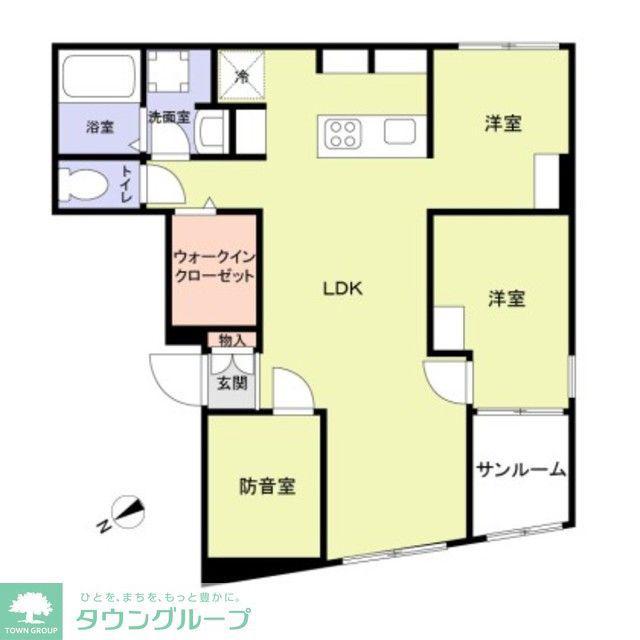 エテルネル曳舟(1LDK/2階)の間取り写真