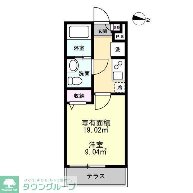 SAIL五香南(1K/1階)の間取り写真