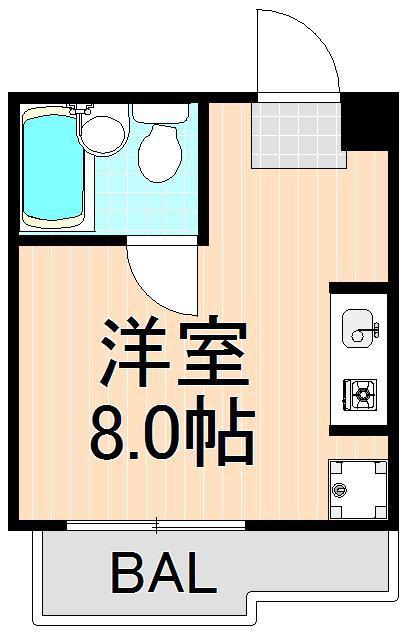 SILVALEX TAKENOTSUKA(ワンルーム/3階)の間取り写真