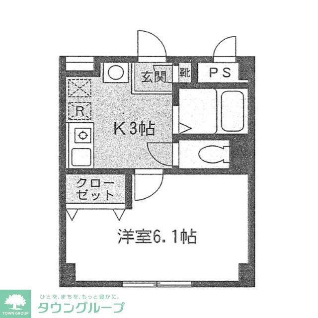 イルマーレK(1K/3階)の間取り写真