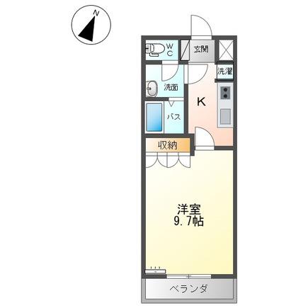 シャイニング レジデンス(1K/2階)の間取り写真