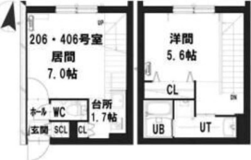 グランメール 北18条駅(1LDK/4階)の間取り写真
