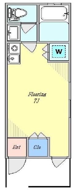 ROOMS(ワンルーム/1階)の間取り写真