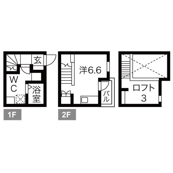 QUATRE PORTES(1SK/1階)の間取り写真