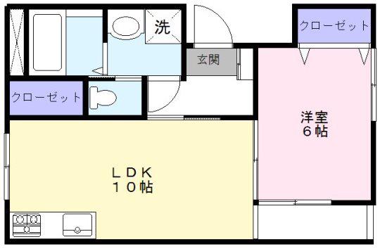 バンブーハウス(1LDK/2階)の間取り写真