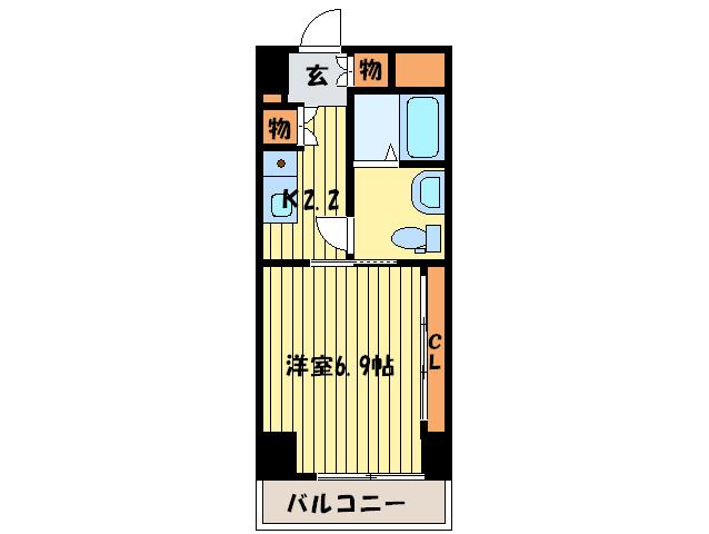 テック札幌(1K/5階)の間取り写真