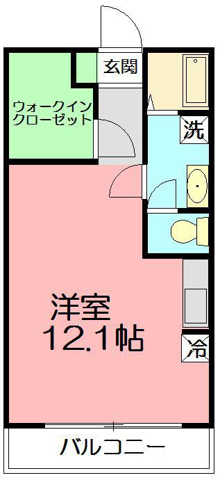 プレセンスK(ワンルーム/3階)の間取り写真