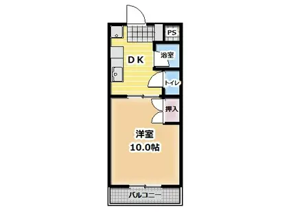 CITY RIVER I(1DK/3階)の間取り写真
