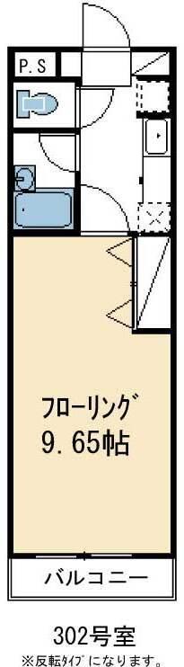 COMFORT FLATS(1K/2階)の間取り写真