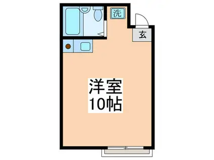 萩原荘(ワンルーム/2階)の間取り写真
