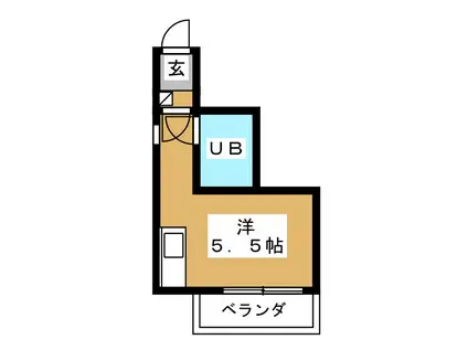 ヒロタマンション大倉山(ワンルーム/3階)の間取り写真