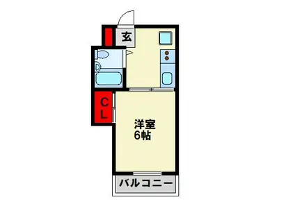 コーポ企救丘(ワンルーム/1階)の間取り写真