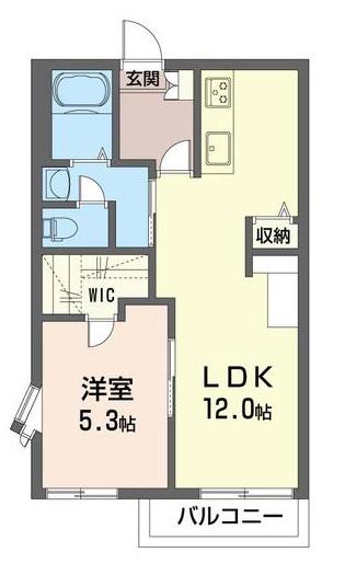 SHAMAISON プランドール(1LDK/2階)の間取り写真