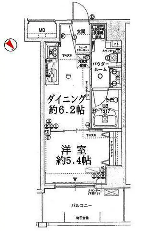 ライフレビュー横濱関内パークフロント 11階階 間取り