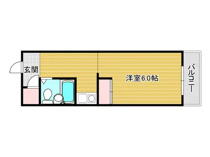 桑田商店ビル(1K/4階)の間取り写真